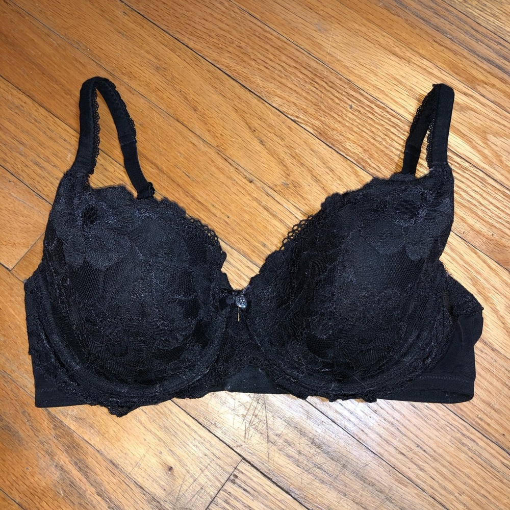 VS black floral lace bra
